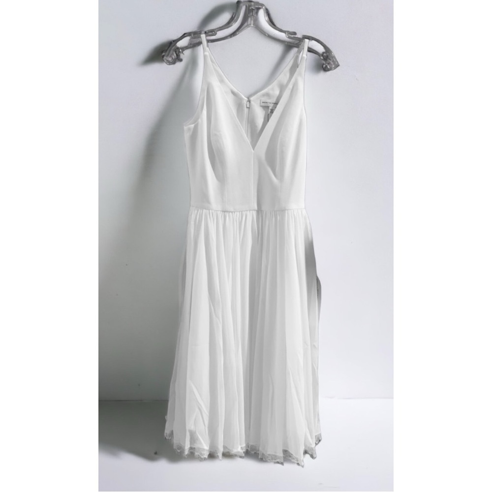 DRESS The Population Alicia Chiffon A-Line V-neck Sleeveless Midi Dress NEW - Picture 4 of 10